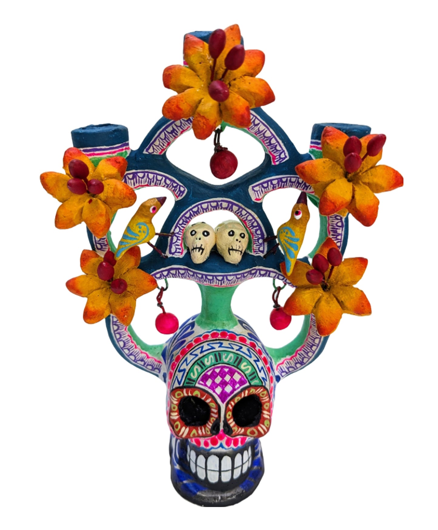 Ceramic Skeleton Candlelabra