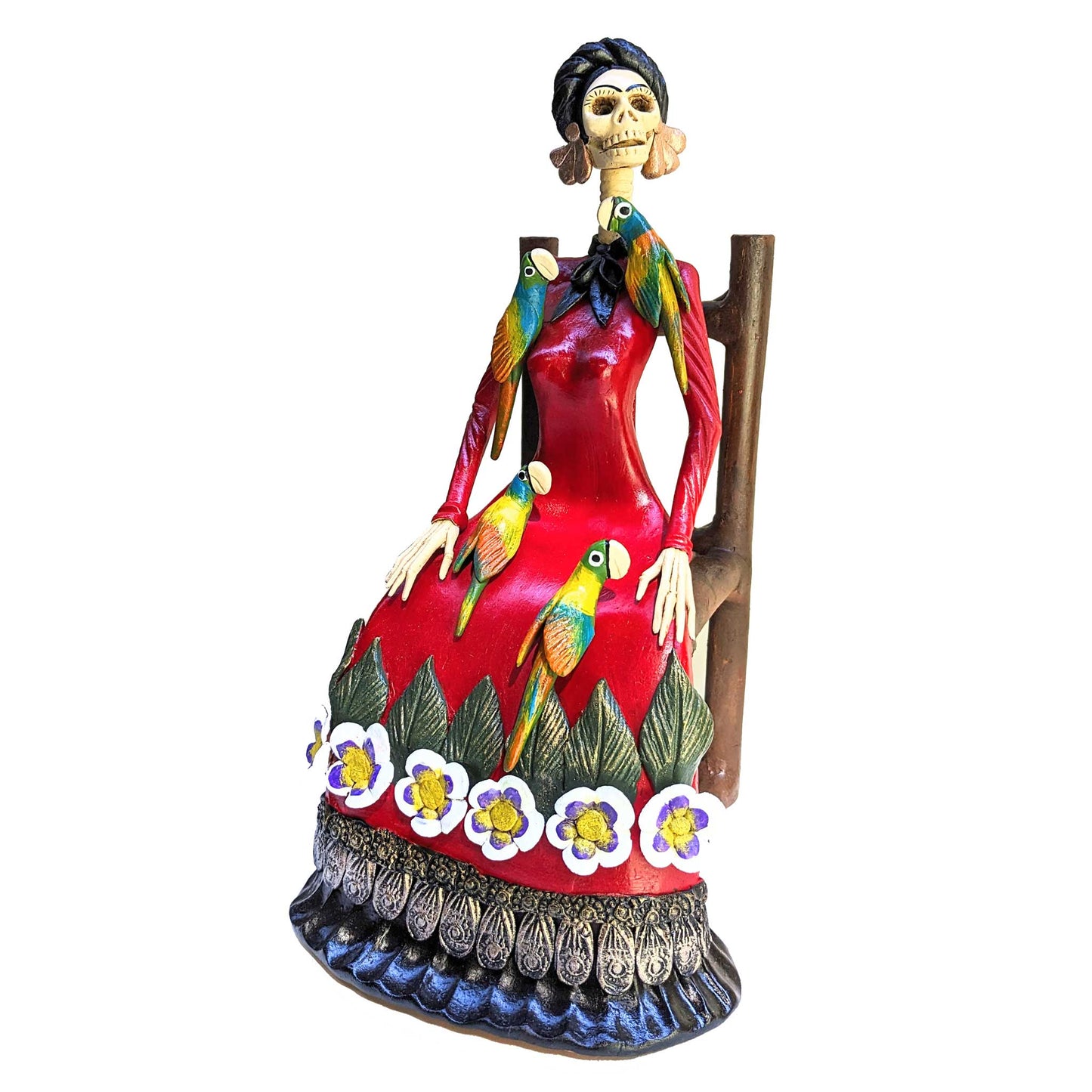 Frida with Parrot Companions