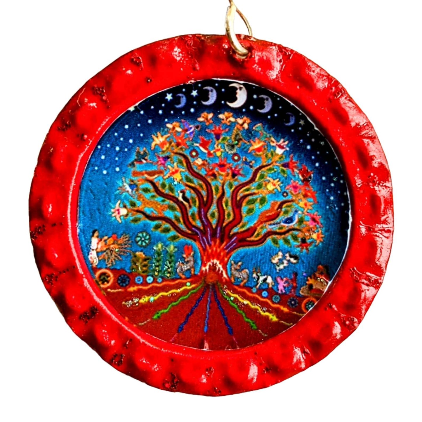 Huichol Indian Tree of Life Earrings