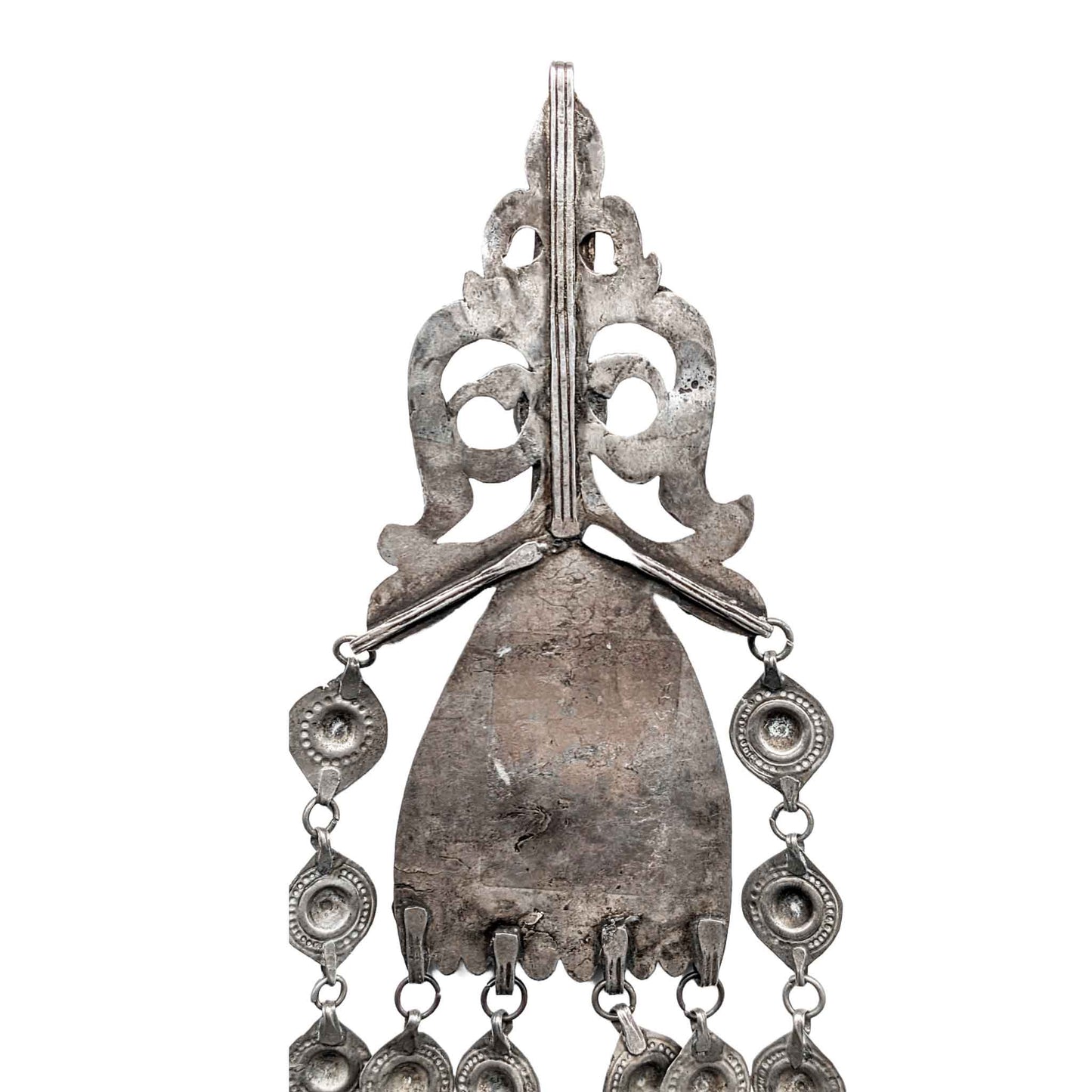 Turkman Antique Headdress Pendants reverse view
