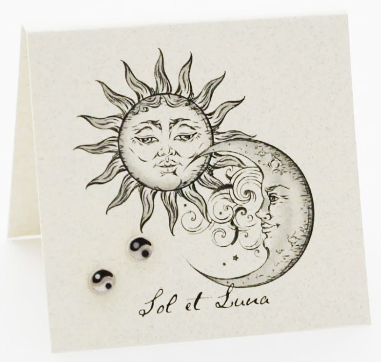 Yin Yang Sterling Silver Mini Stud Earrings