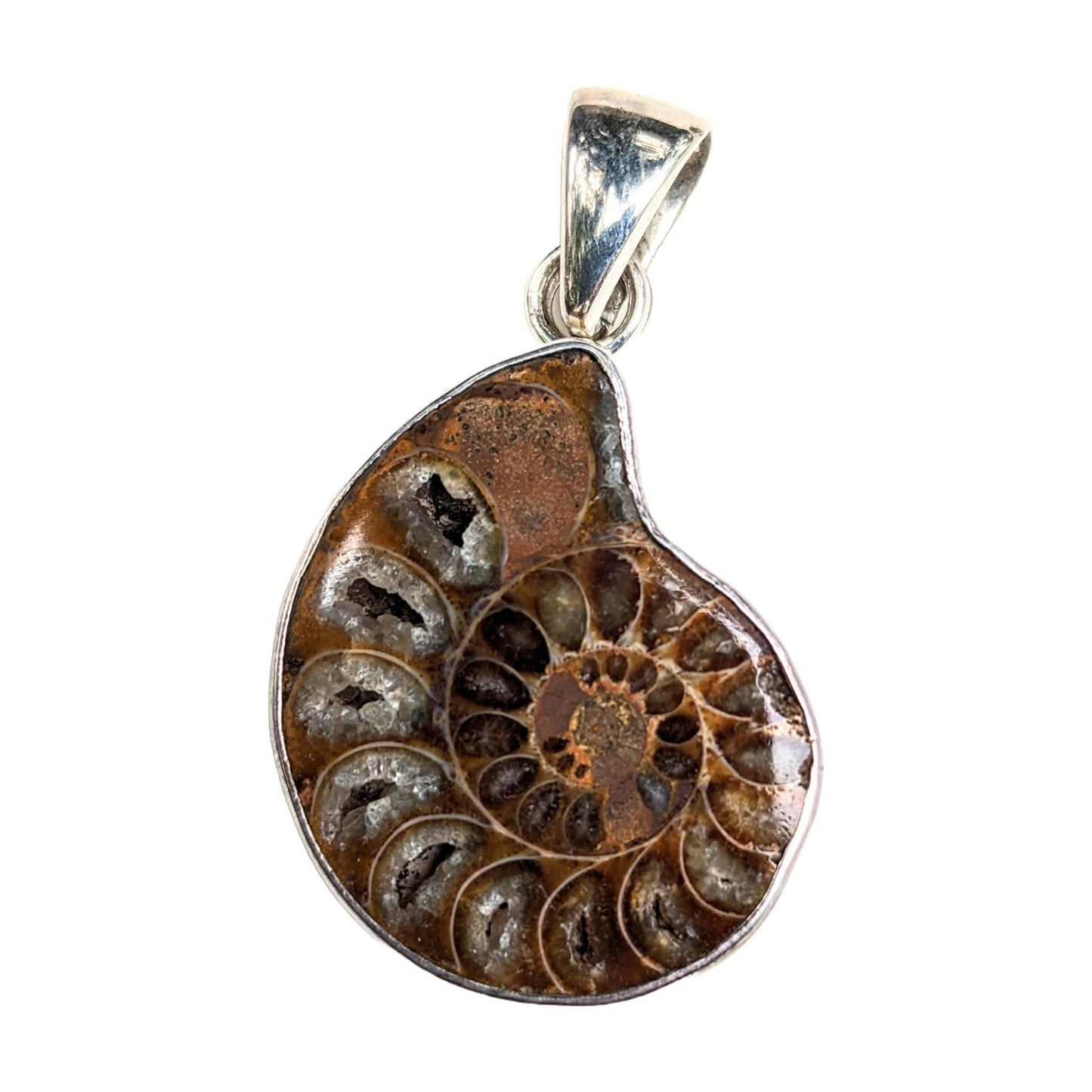 Sterling Silver Ammonite Pendant 