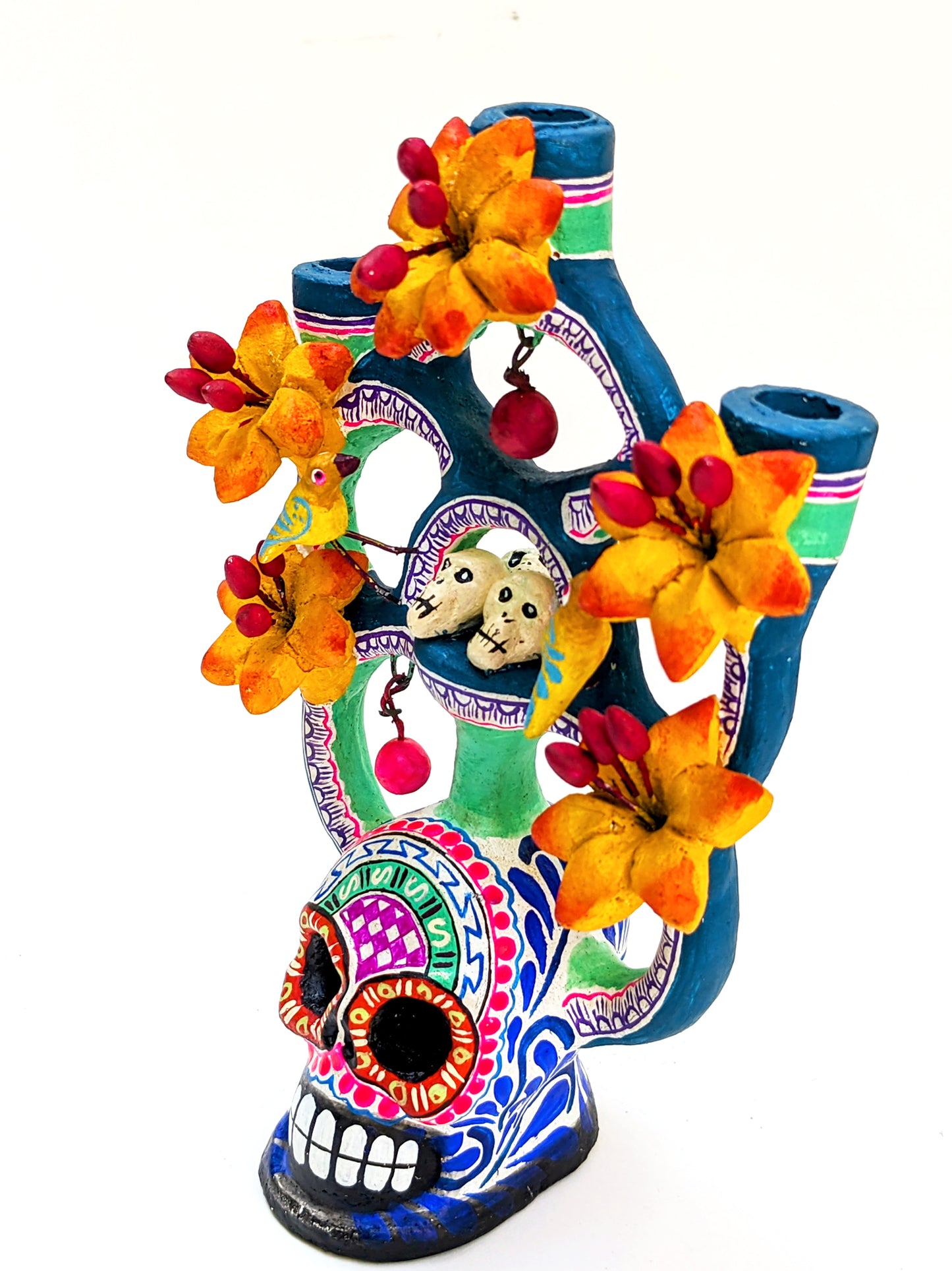 Ceramic Skeleton Candlelabra