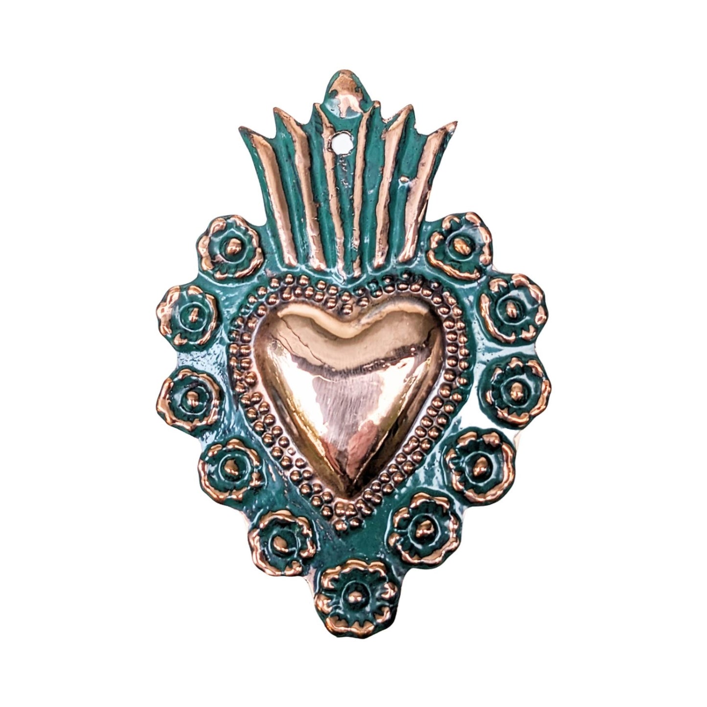 Copper Milagro Heart