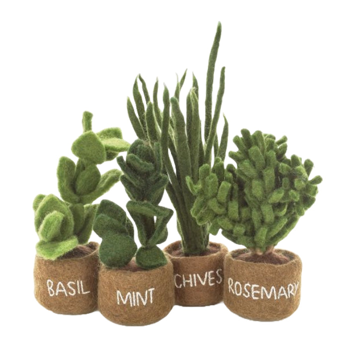 Felt Standing Potted Herbs