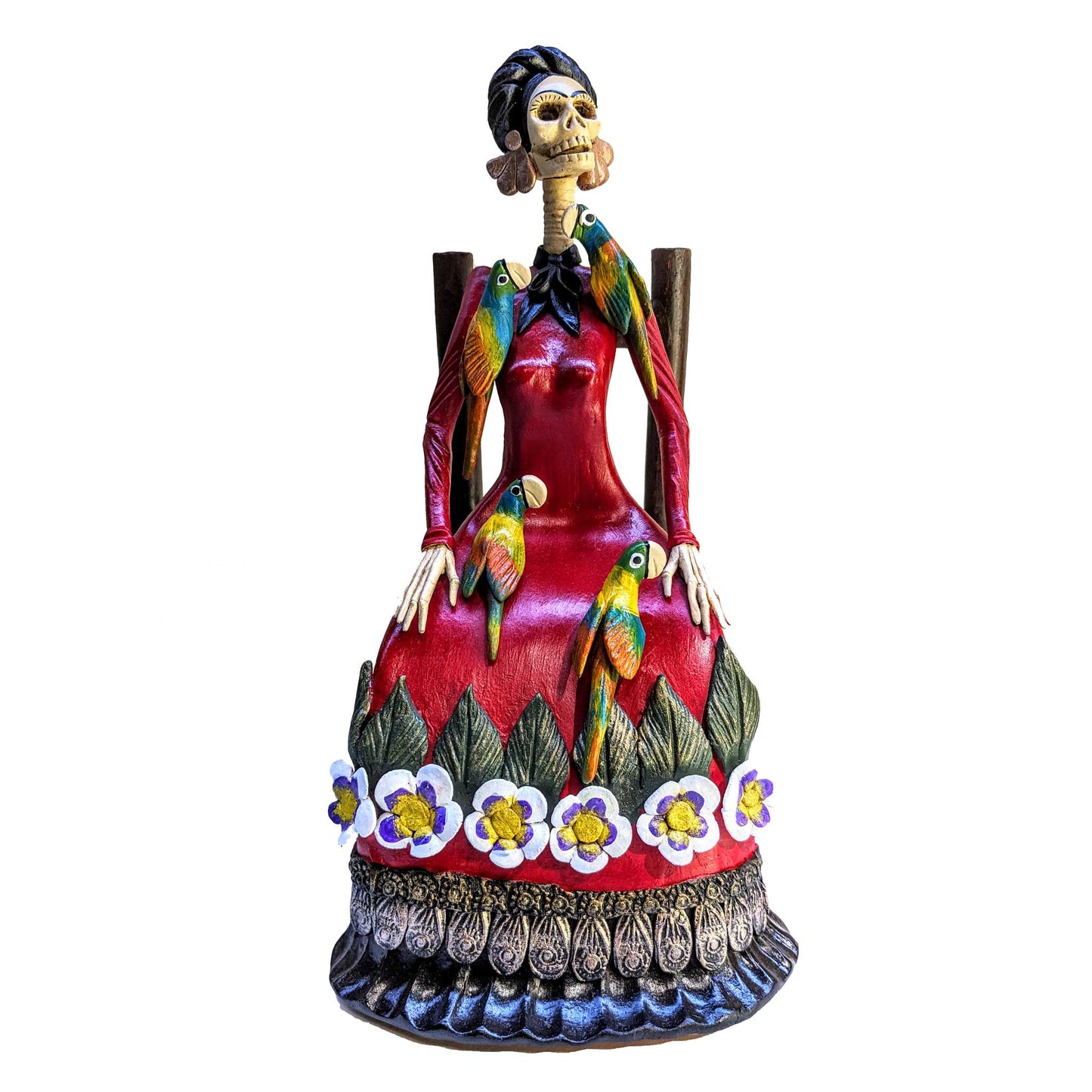 Frida with Parrot Companions