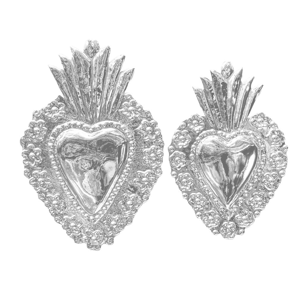 Silver Plate Heart Milagro