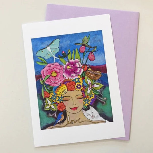 "Love" Goddess of Abundance Greeting Card