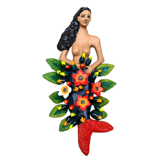 Ceramic Mermaid Wall Sculpture by Concepcion Aguilar