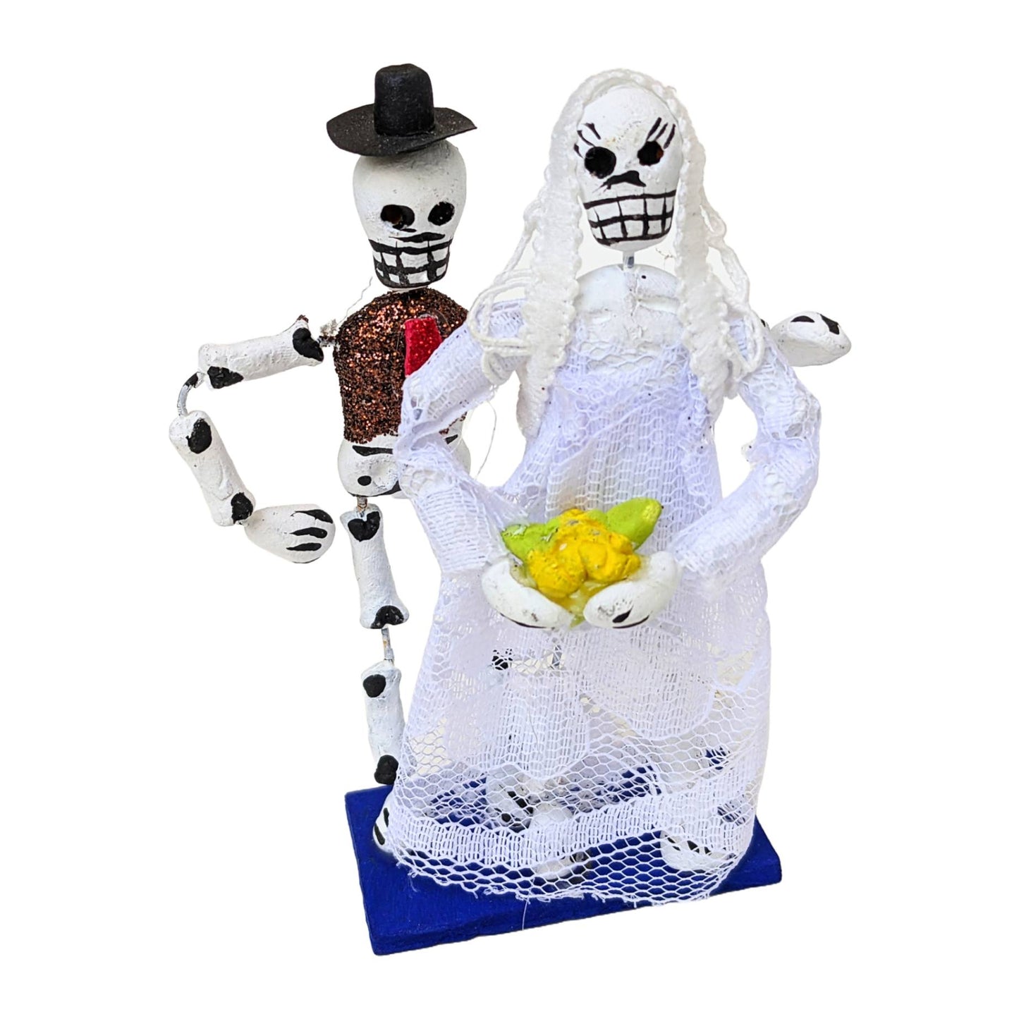 Bendable Day of the Dead Skeleton Wedding Couple