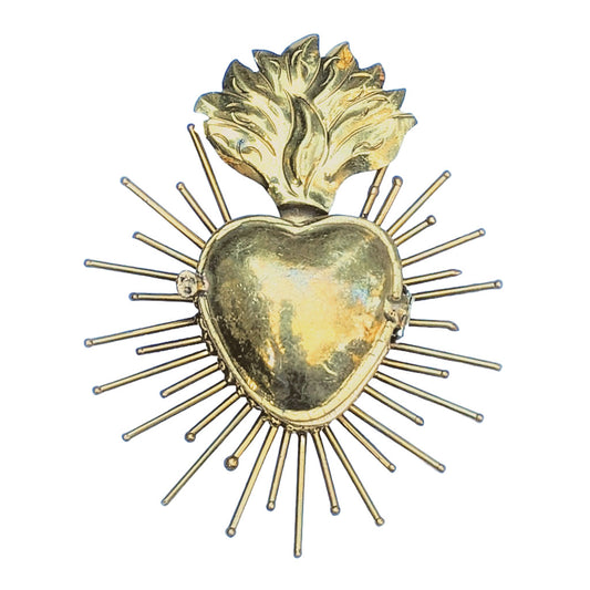 Brass Heart Milagro Talisman Locket