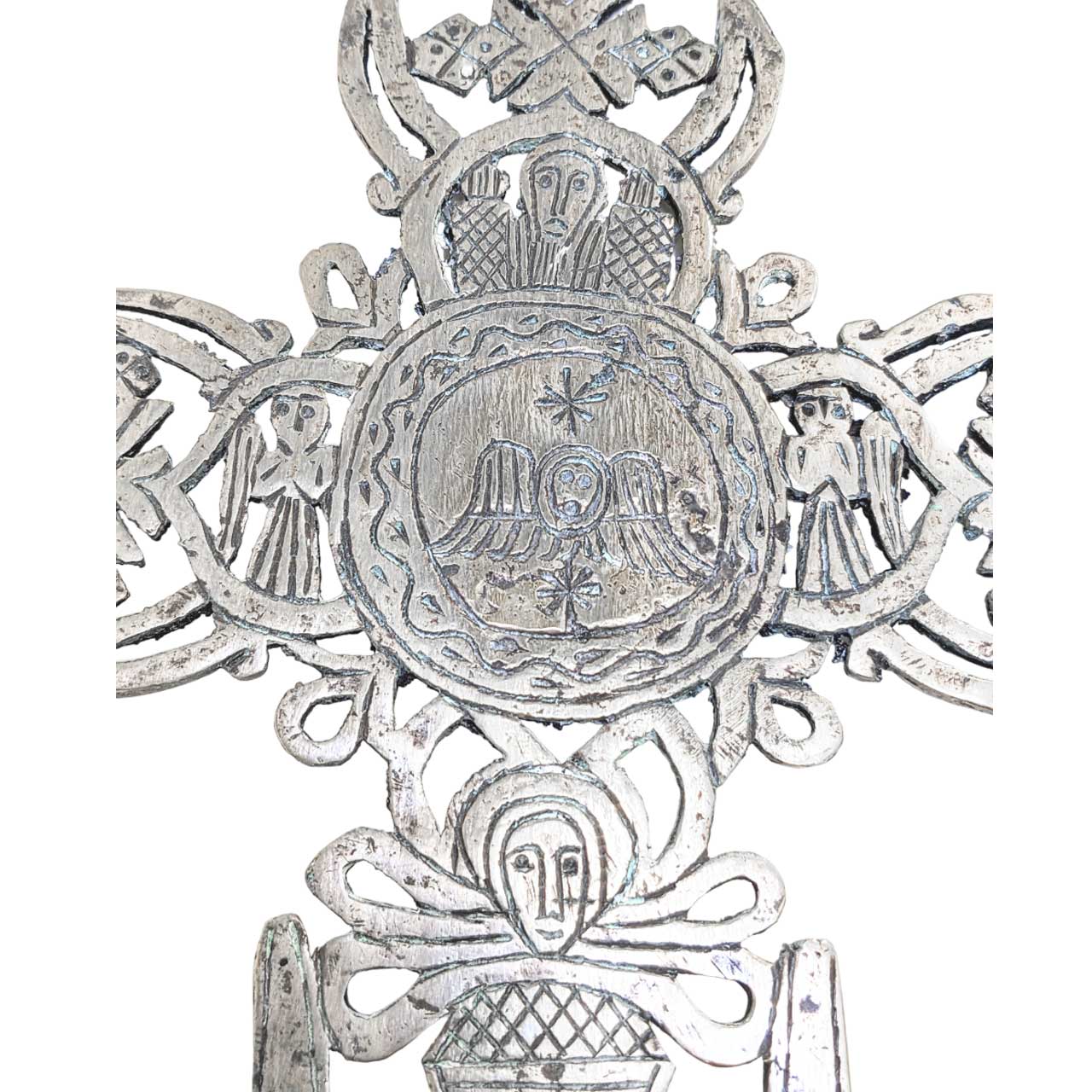 Silver Coptic Hand Cross from Ethiopia