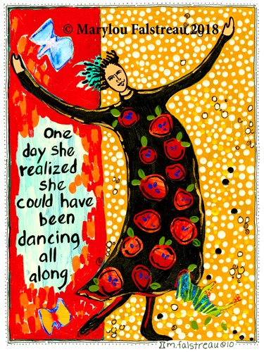 Artisan Greeting Card: One Day She Realized She Could Have Been Dancing All Along