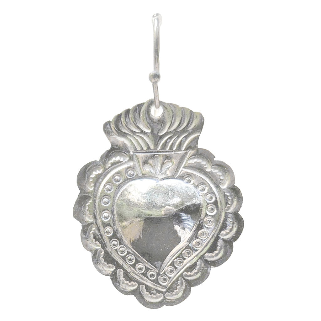 Milagro Heart Earrings from Mexico