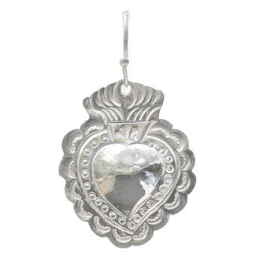 Milagro Heart Earrings from Mexico