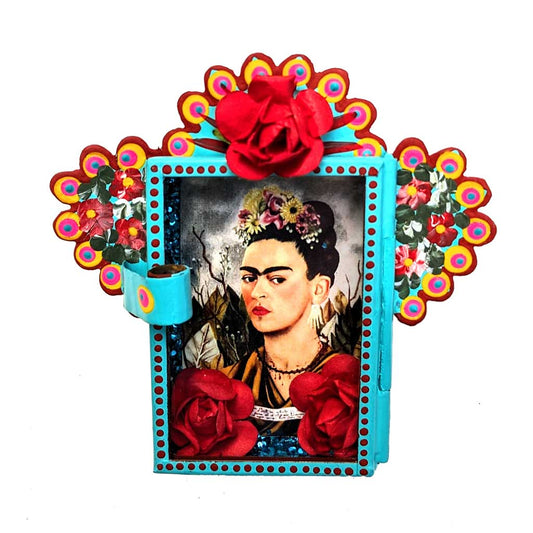 Frida Painted Tin Mini Nicho by Cielito Lindo Studio