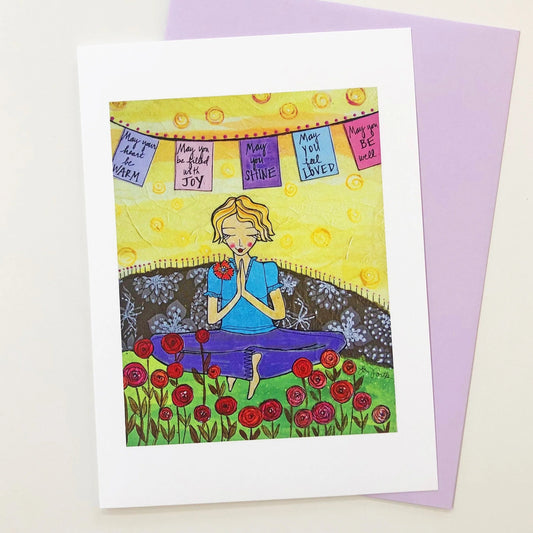 "Sending Blessings" Greeting Card by Lori Portca