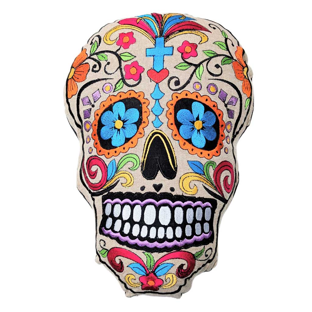 Sugar Skull Pillow for "Dia de los Muertos"