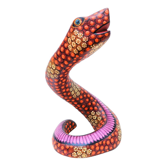 Brightly colored Snake Alebrije from Mexico