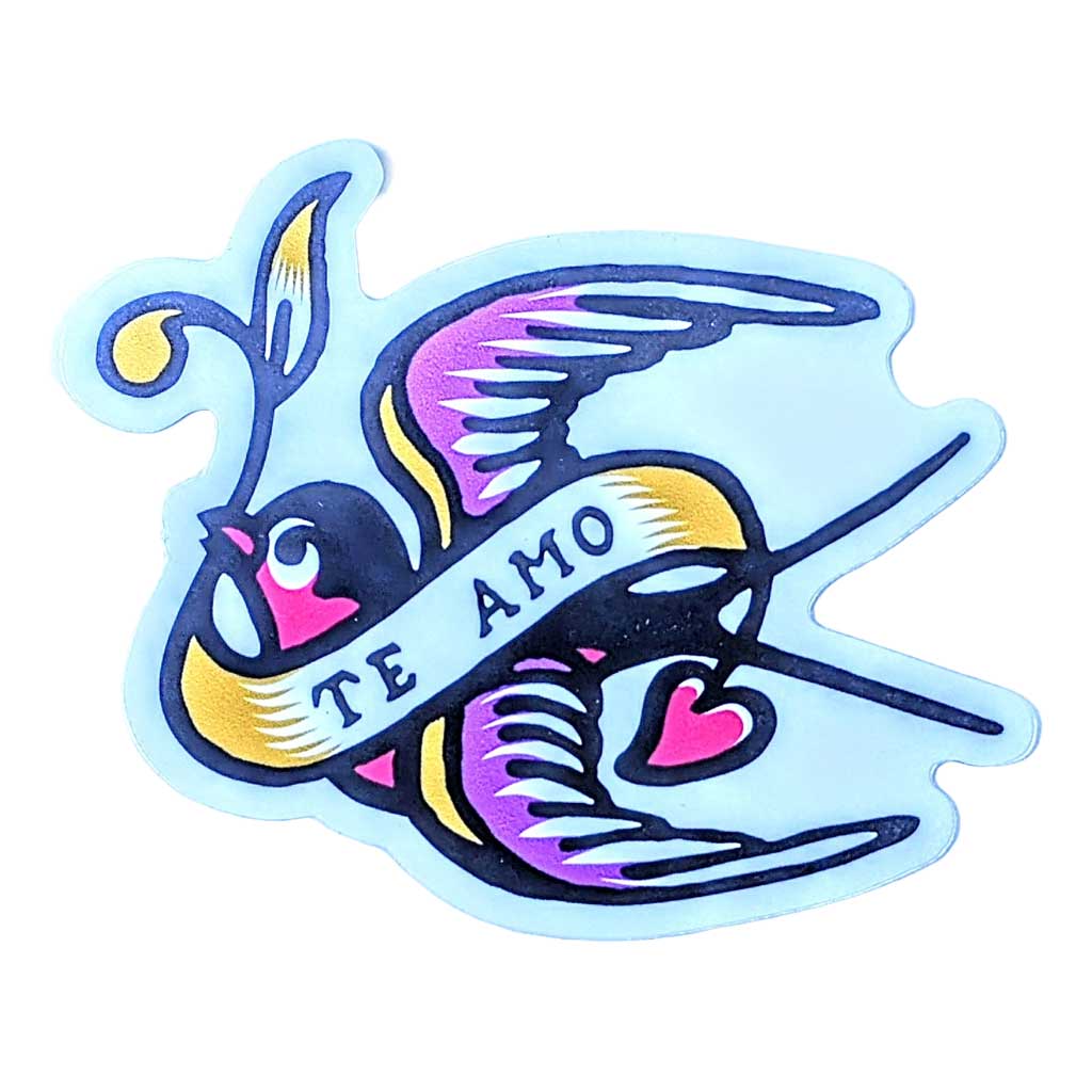 Bird Sticker with "Te Amo" message