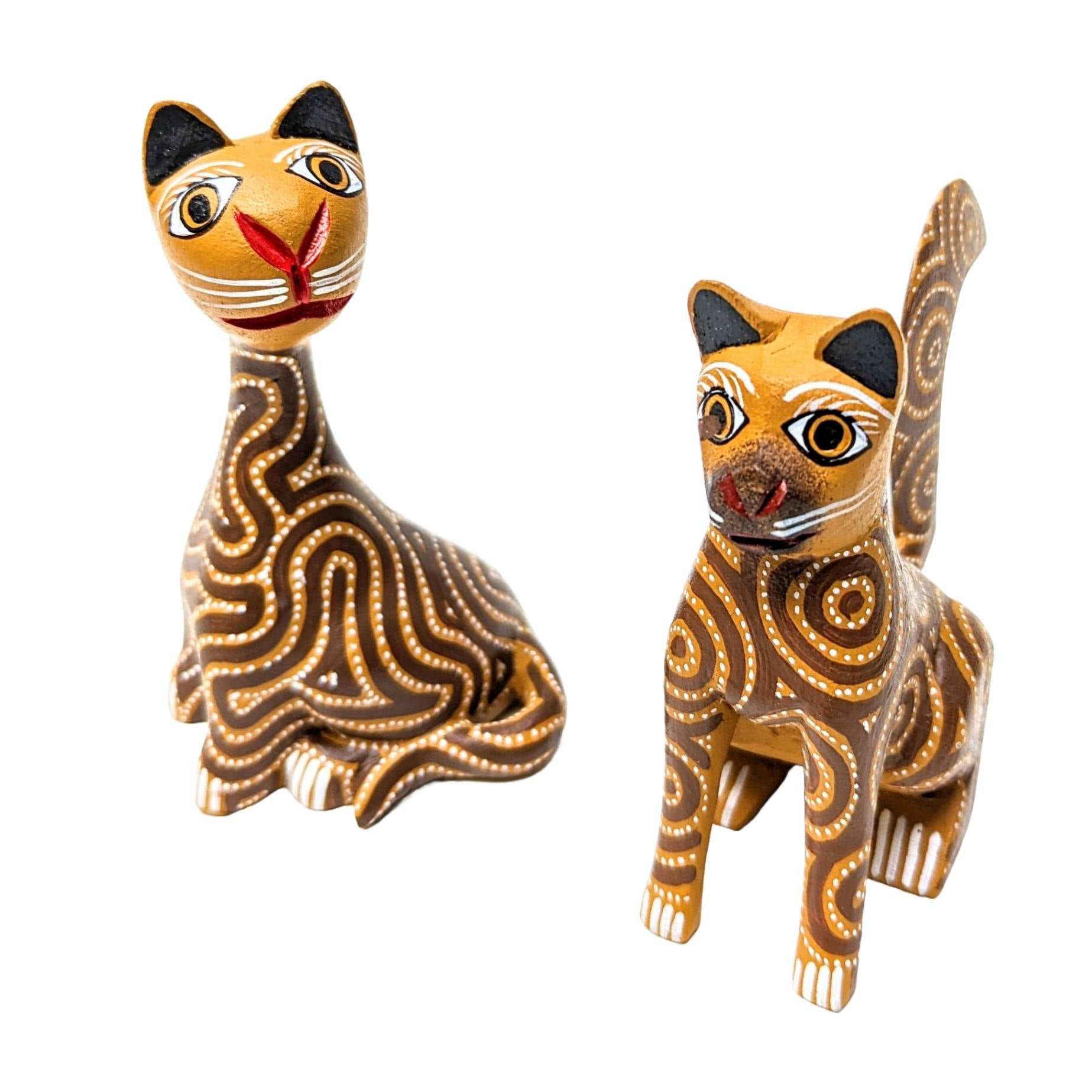 Small tiger stripe cat alebrije