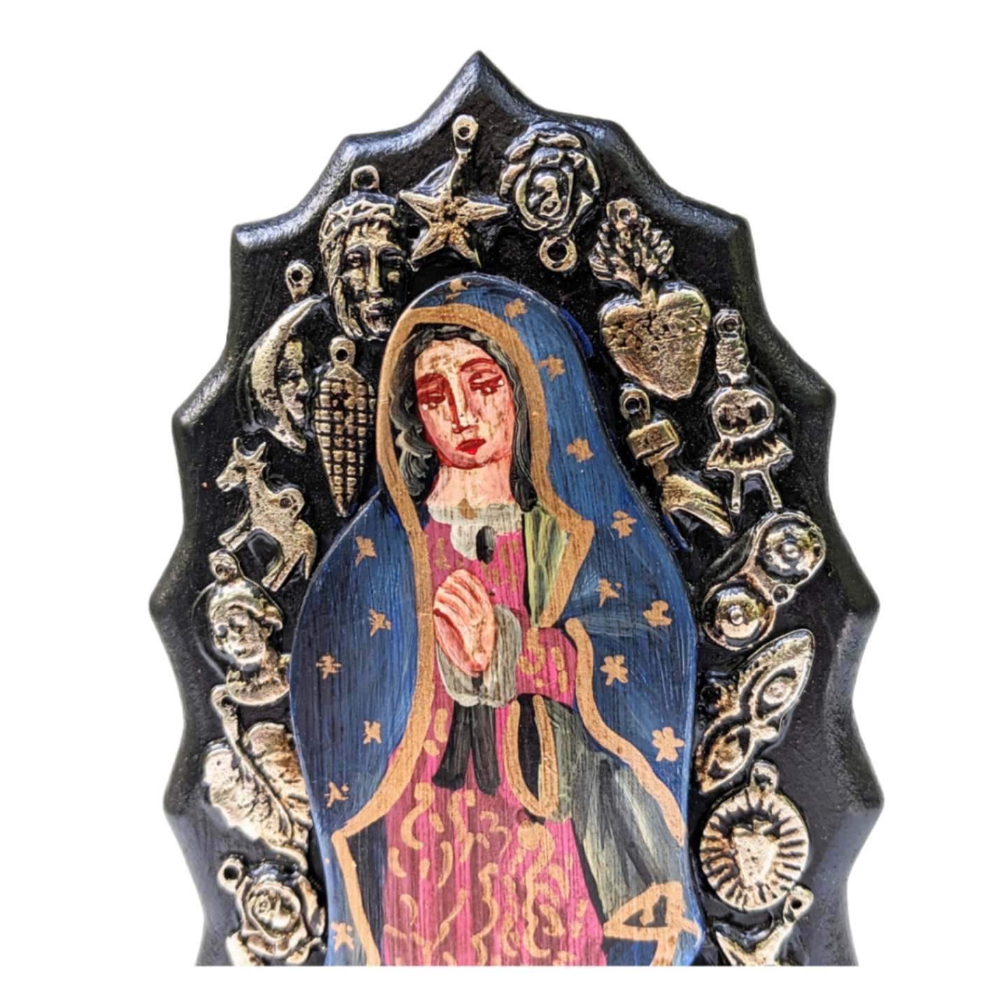 Guadalupe Surrounded by Milagros (Miracles)