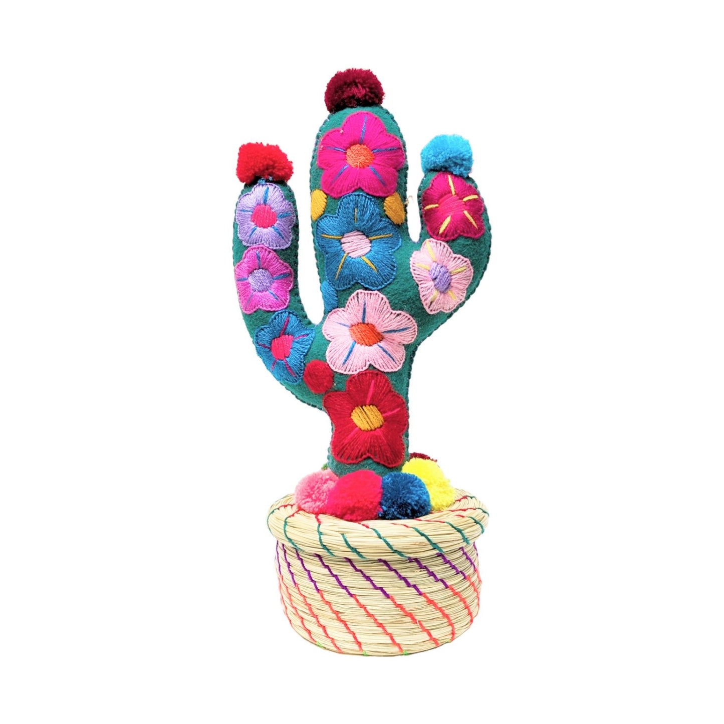 Felt candelabra cactus baskets
