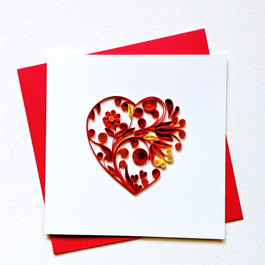 "Quilled" Heart Greeting Card